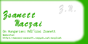 zsanett maczai business card